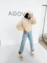 Bluza damska OLAVOGA LUCKY MINDSET 2026 kremowa  - maWer Fashion