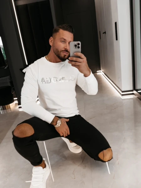Bluza męska OLAVOGA BARDI 2026 ecru - maWer Fashion