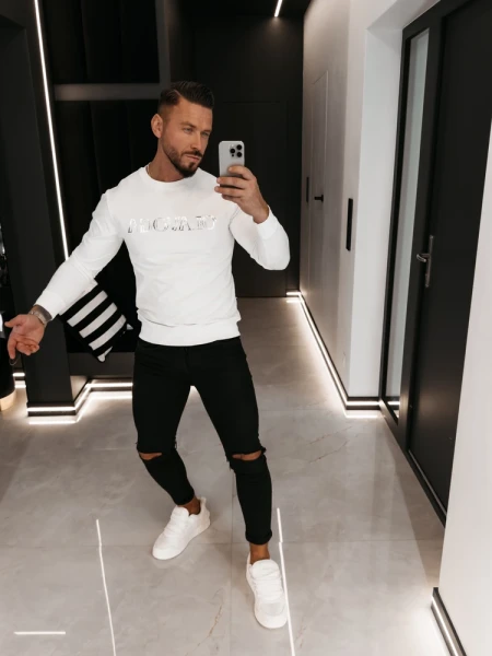 Bluza męska OLAVOGA BARDI 2026 ecru - maWer Fashion