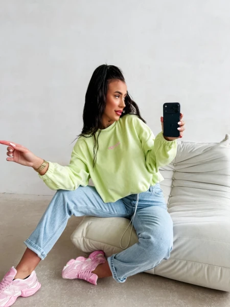 bBluza damska OLAVOGA VELVORA 2026 limonka - maWer Fashion