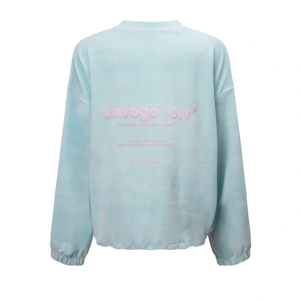 Bluza damska OLAVOGA VELVORA 2026 błękitna - maWer Fashion