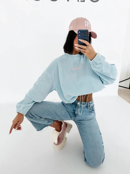 Bluza damska OLAVOGA VELVORA 2026 błękitna - maWer Fashion