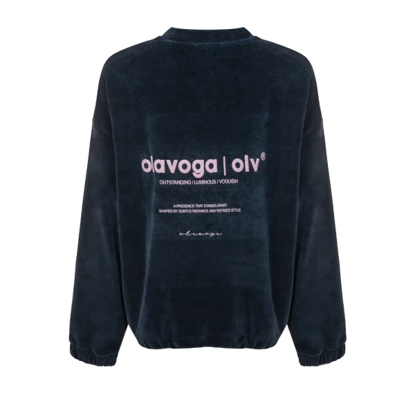 Bluza damska OLAVOGA VELVORA 2026 granatowa - maWer Fashion