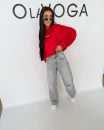 Bluza damska OLAVOGA VELVORA 2026 czerwona - maWer Fashion