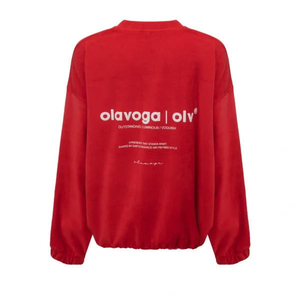 Bluza damska OLAVOGA VELVORA 2026 czerwona - maWer Fashion