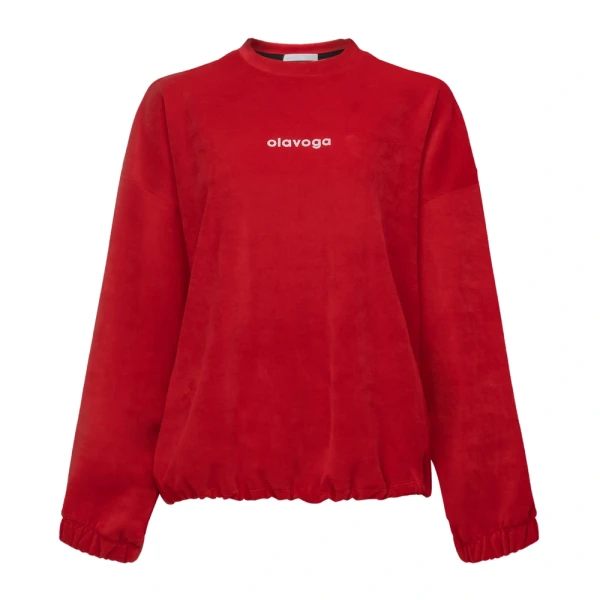 Bluza damska OLAVOGA VELVORA 2026 czerwona - maWer Fashion