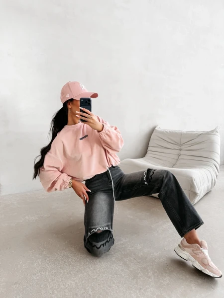 Bluza damska OLAVOGA VELVORA 2026 brudny róż - maWer Fashion