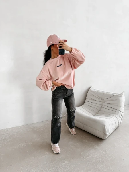 Bluza damska OLAVOGA VELVORA 2026 brudny róż - maWer Fashion