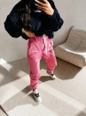 Spodnie damskie OLAVOGA RIBO 2026 pudrowy róż - maWer Fashion