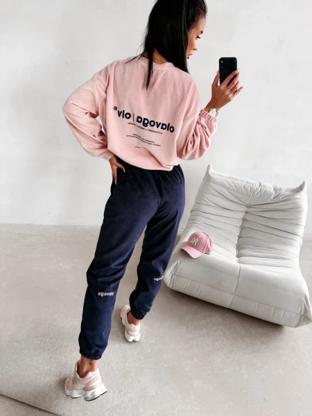 Spodnie damskie OLAVOGA RIBO 2026 granatowe - maWer Fashion