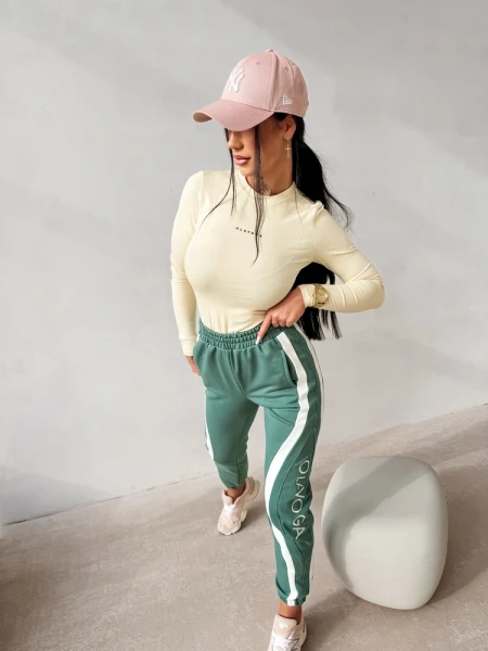 Spodnie damskie OLAVOGA FIKOR 2026 zielone - maWer Fashion