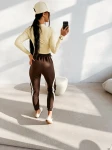 Spodnie damskie OLAVOGA FIKOR 2026 brąz - maWer Fashion