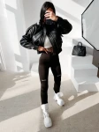 Legginsy damskie OLAVOGA TACTILE 2026 czarne - maWer Fashion