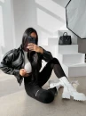 Legginsy damskie OLAVOGA TACTILE 2026 czarne - maWer Fashion