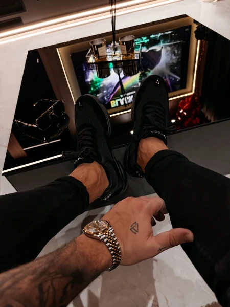 Buty męskie sneakresy OLAVOGA ROBSON 2026 czarne - maWer Fashion