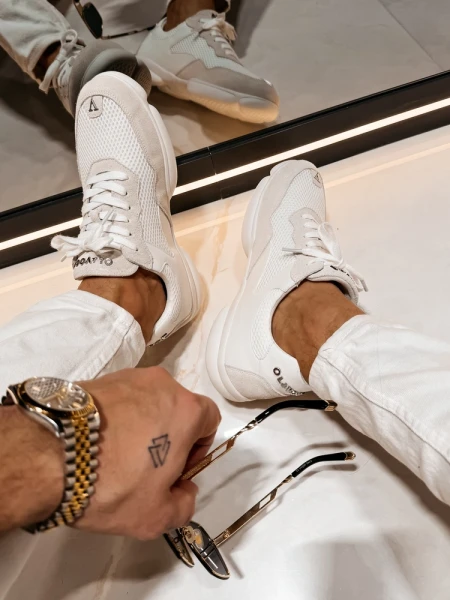 Buty męskie sneakresy OLAVOGA ROBSON 2026 ecru- maWer Fashion