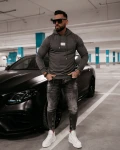 Bluza męska OLAVOGA ROGER ciemny szary - maWer Fashion