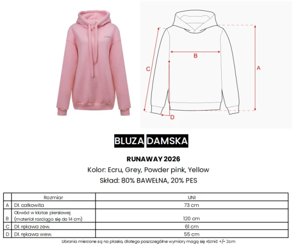 Bluza damska OLAVOGA RUNAWAY 2026 szara - maWer Fashion