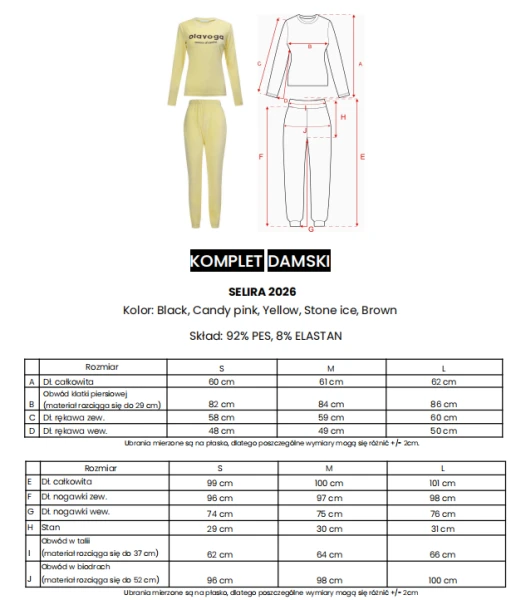 Komplet damski OLAVOGA SELIRA 2026 brązowy - maWer Fashion