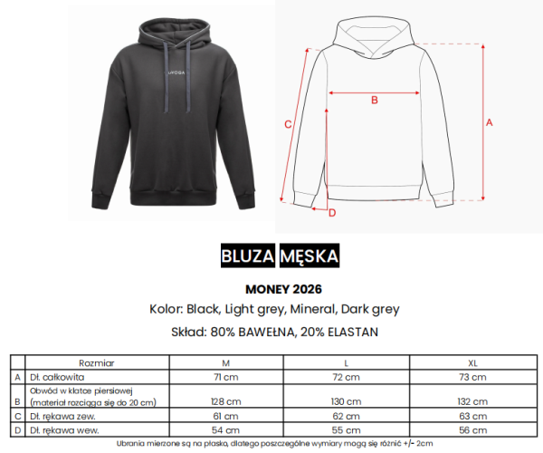 Bluza męska OLAVOGA MONEY 2026 mineral - maWer Fashion