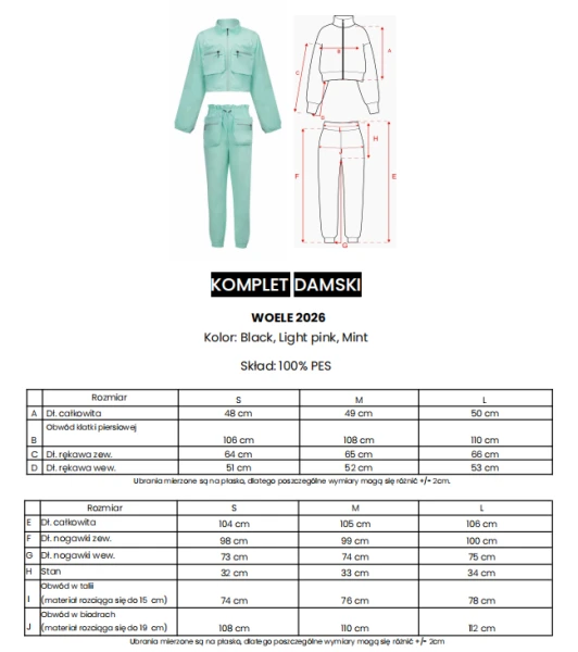 Komplet damski OLAVOGA WOELE 2026 czarny - maWer Fashion