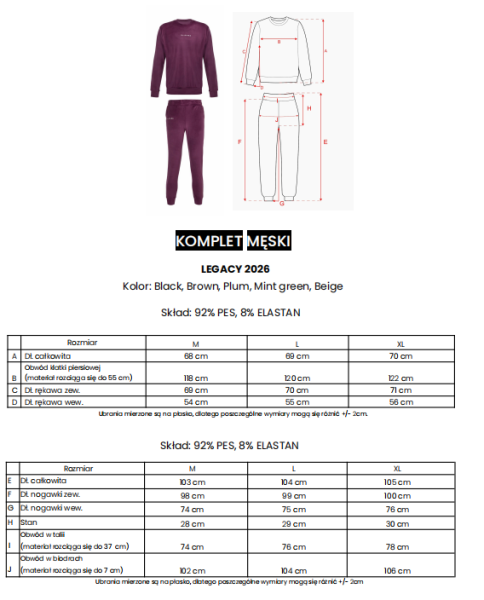 Welurowy komplet męski OLAVOGA LEGACY 2026 czarny - maWer Fashion
