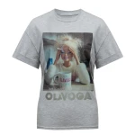 T-shirt damski OLAVOGA EARNED 2026 szary - maWer Fashion