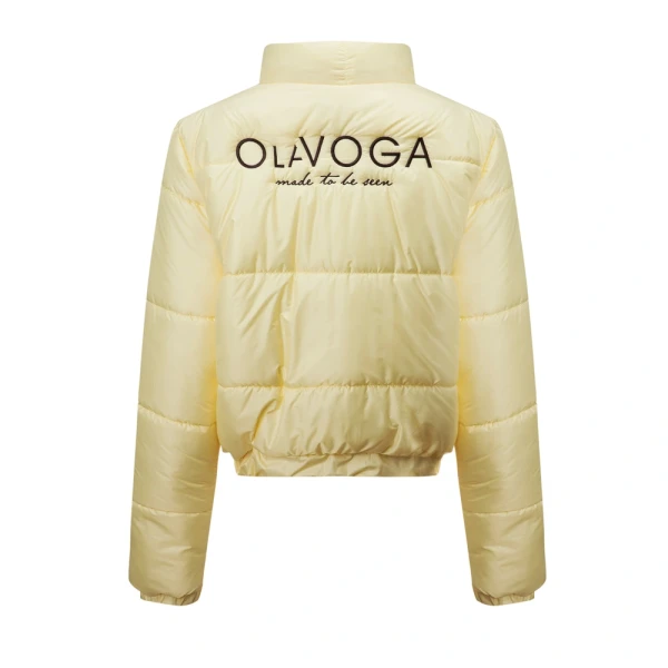 Kurtka damska OLAVOGA PUFFA 2026 żółta - maWer Fashion