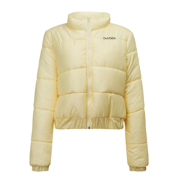 Kurtka damska OLAVOGA PUFFA 2026 żółta - maWer Fashion