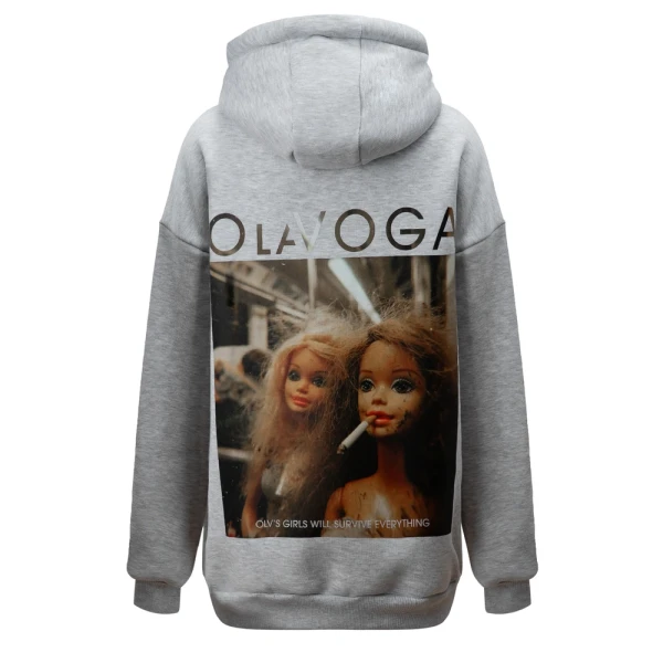 Bluza damska OLAVOGA RUNAWAY 2026 szara - maWer Fashion