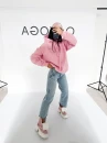 Bluza damska OLAVOGA RUNAWAY 2026 pudrowy róż - maWer Fashion