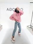 Bluza damska OLAVOGA RUNAWAY 2026 pudrowy róż - maWer Fashion