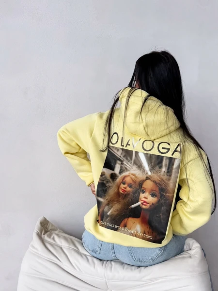 Bluza damska OLAVOGA RUNAWAY 2026 żółta - maWer Fashion