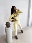 Komplet damski OLAVOGA SELIRA 2026 żółty - maWer Fashion