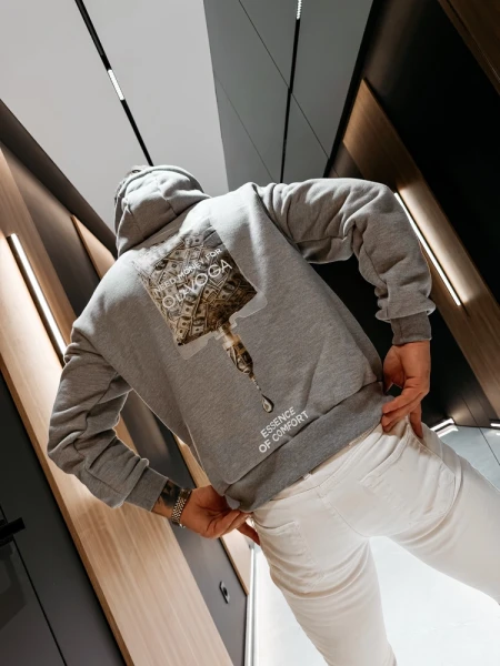 Bluza męska OLAVOGA MONEY 2026 jasny szary - maWer Fashion