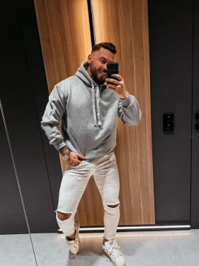 Bluza męska OLAVOGA MONEY 2026 jasny szary