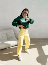 Spodnie damskie OLAVOGA SIRA 2026 żółte - maWer Fashion