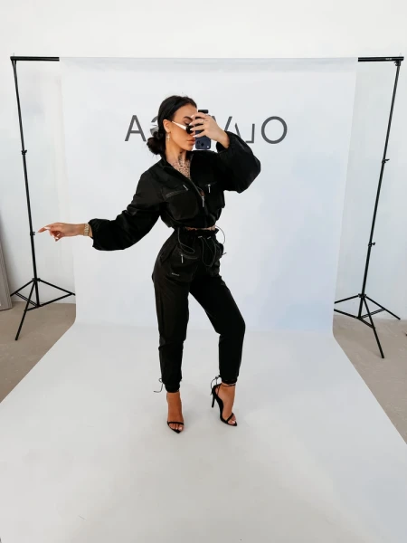 Komplet damski OLAVOGA WOELE 2026 czarny - maWer Fashion