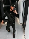 Welurowy komplet męski OLAVOGA LEGACY 2026 czarny - maWer Fashion