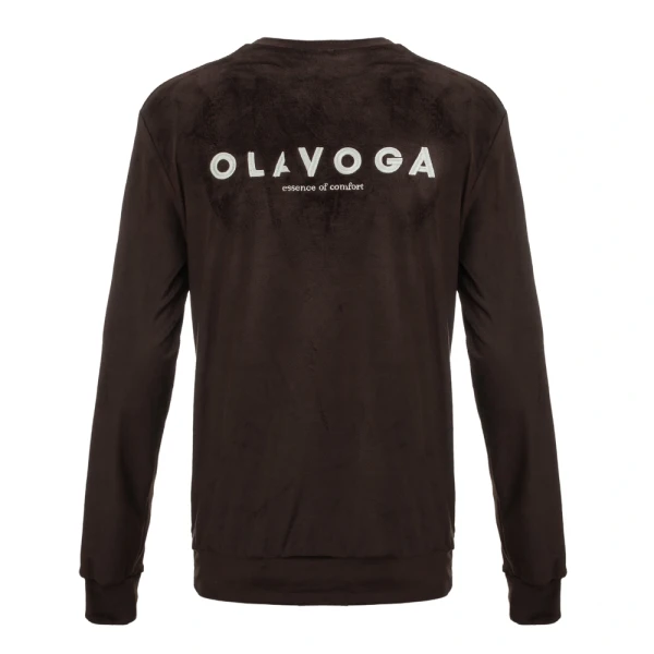 Welurowy komplet męski OLAVOGA LEGACY 2026 brąz - maWer Fashion