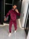 Welurowy komplet męski OLAVOGA LEGACY 2026 śliwka - maWer Fashion