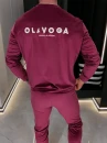 Welurowy komplet męski OLAVOGA LEGACY 2026 śliwka - maWer Fashion