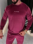 Welurowy komplet męski OLAVOGA LEGACY 2026 śliwka - maWer Fashion