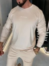 Welurowy komplet męski OLAVOGA LEGACY 2026 beż - maWer Fashion