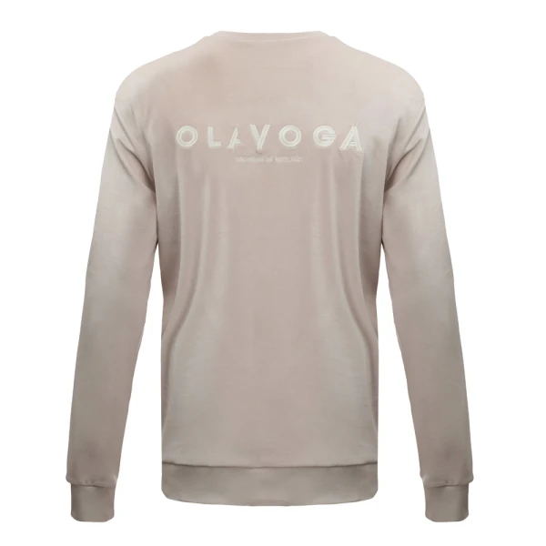 Welurowy komplet męski OLAVOGA LEGACY 2026 beż - maWer Fashion