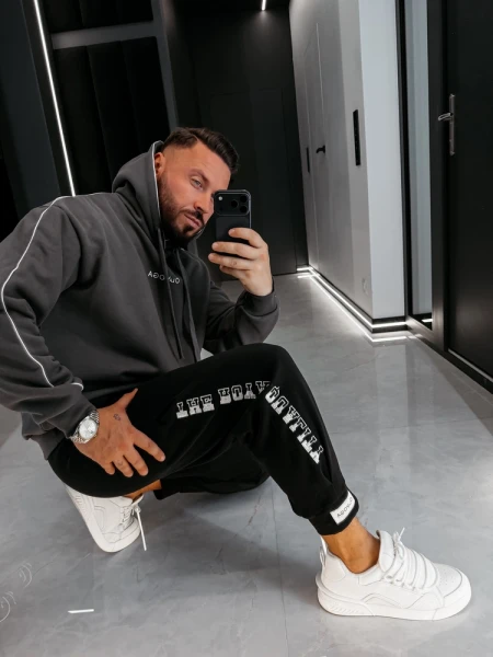 Spodnie męskie OLAVOGA ARES 2026 czarne - maWer Fashion