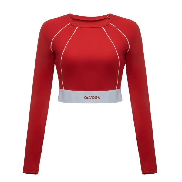 Komplet damski OLAVOGA SENSA 2026 czerwony - maWer Fashion