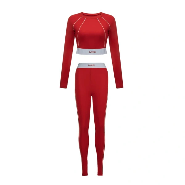 Komplet damski OLAVOGA SENSA 2026 czerwony - maWer Fashion
