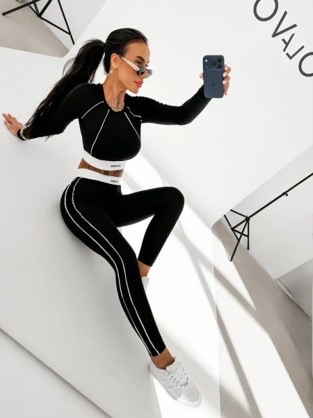 Komplet damski OLAVOGA SENSA 2026 czarny - maWer Fashion