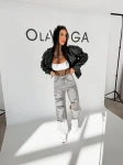 Spodnie damskie OLAVOGA BAMBI 2026 szare - maWer Fashion